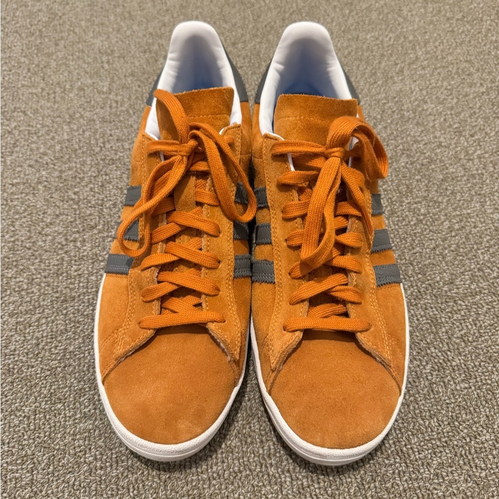 adidas Burnt Orange Campus Suede Athletic Shoes